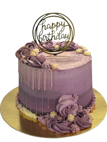 Elegant Purple Drip Cake